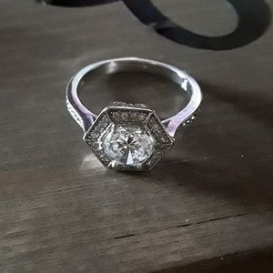 CZ and sliver ring